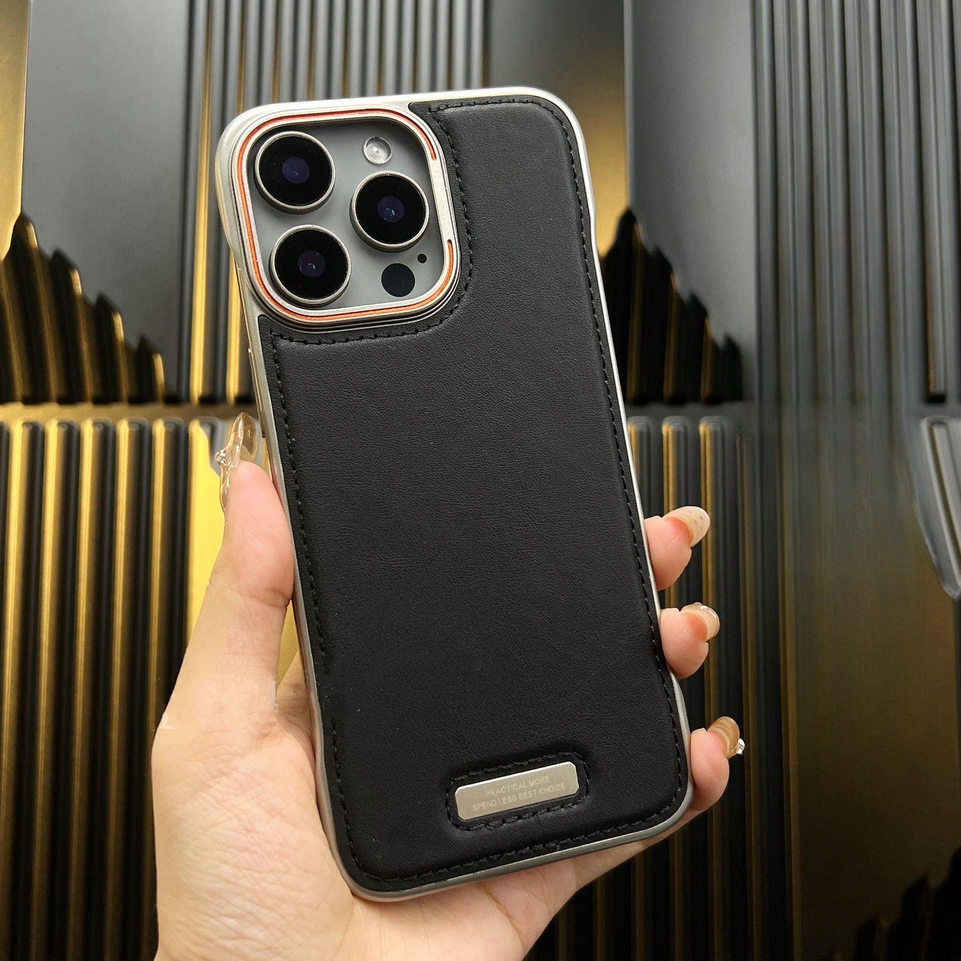 Leather Frameless Case For iPhone Series