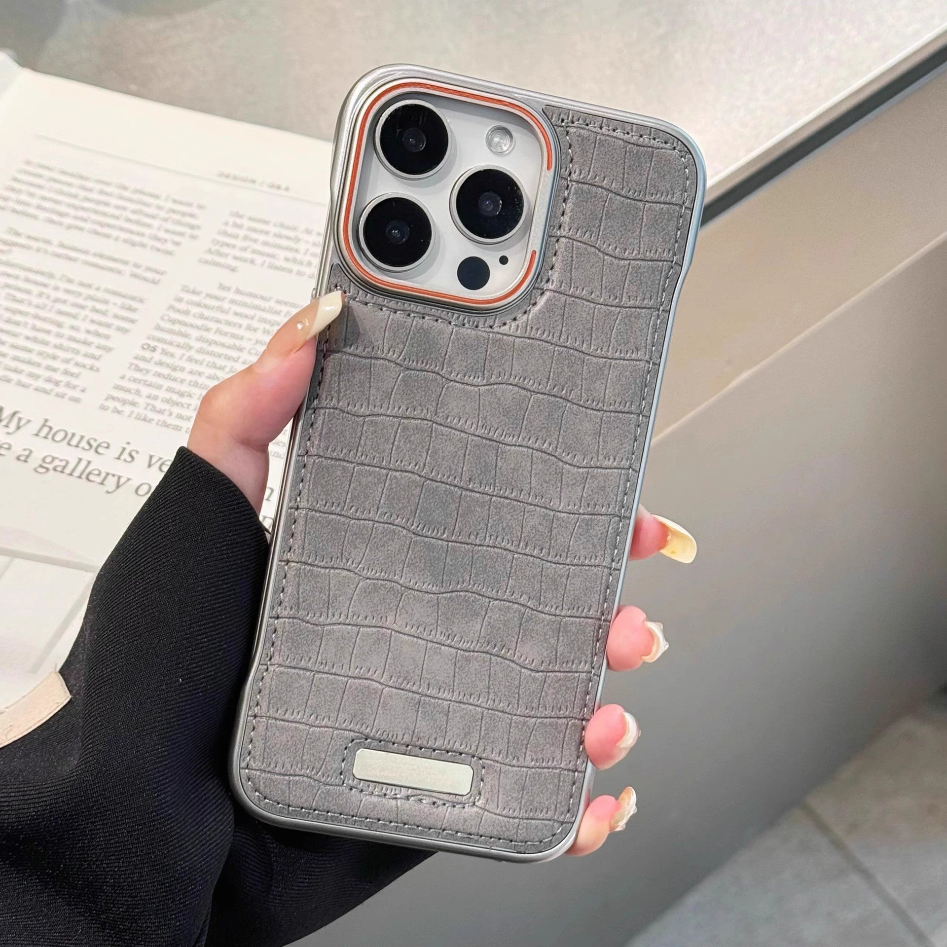 Luxury Leather Frameless Case For iPhone
