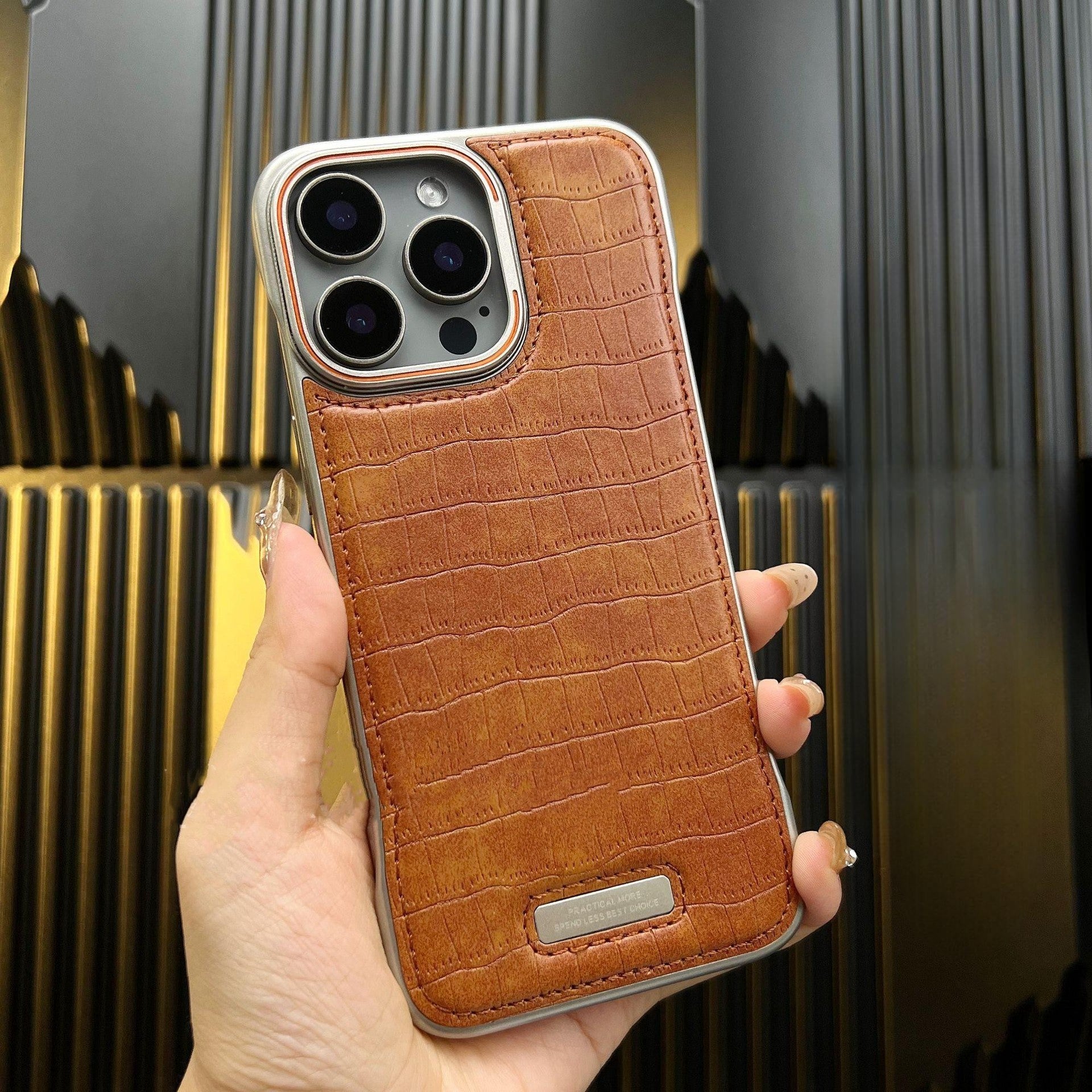Luxury Leather Frameless Case For iPhone