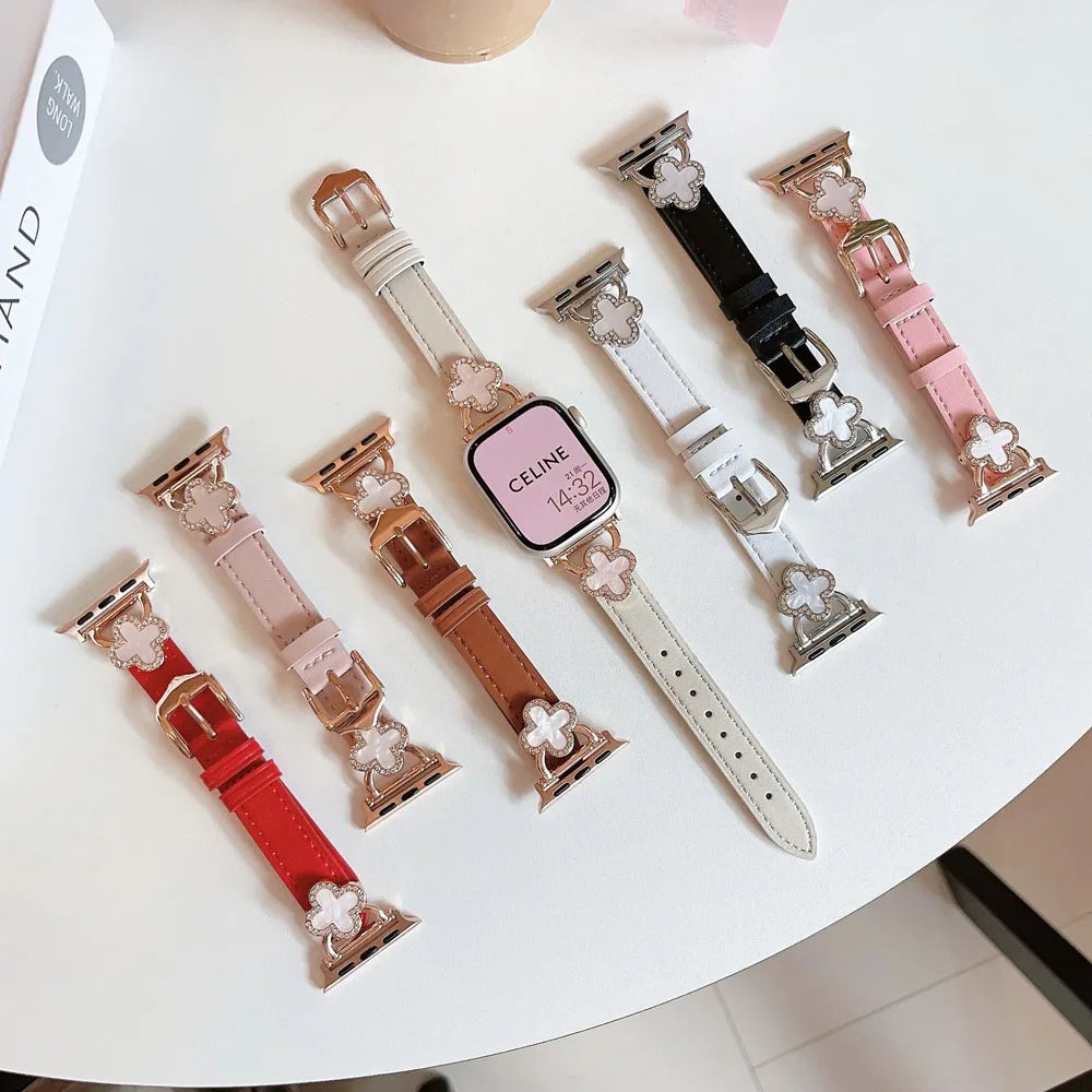 Metal Leather Strap for Apple Watch