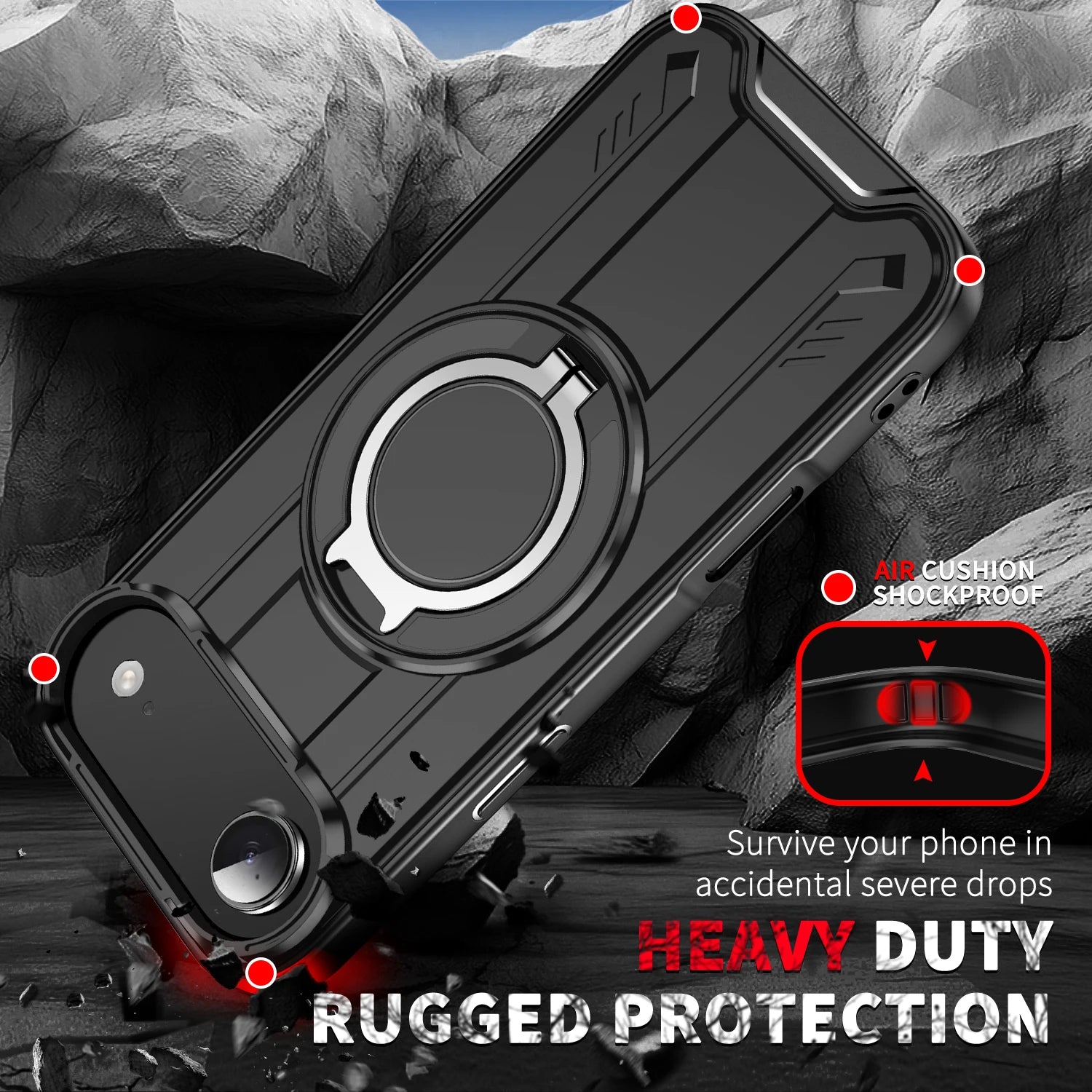 Rugged Shockproof Ring Case