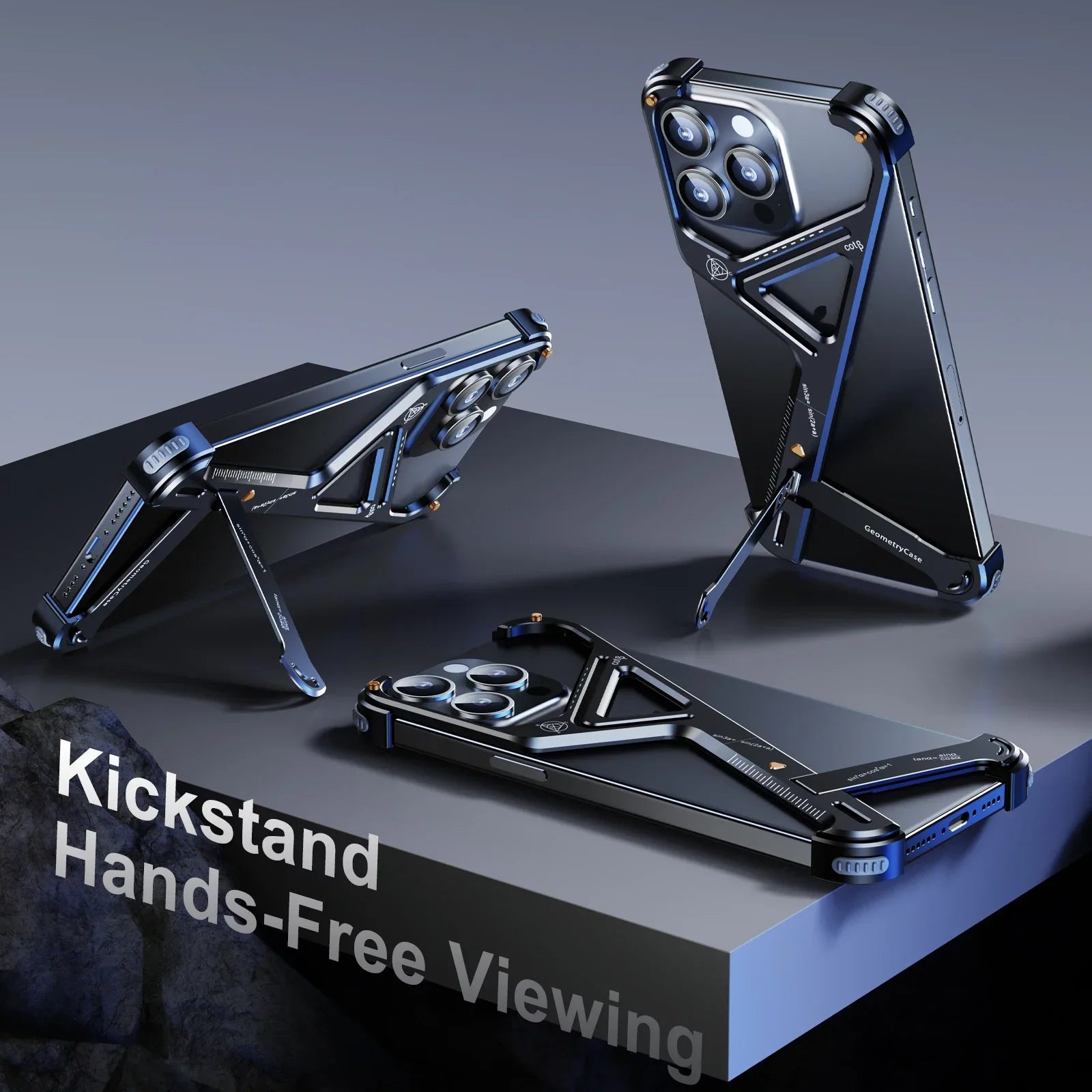 Shockproof Metal Case with Stand for iPhone Series