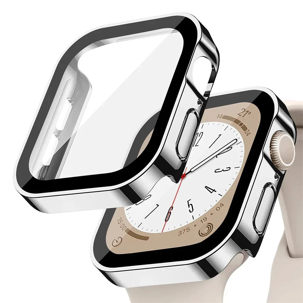 Metal Frame Apple Watch Screen Protector Case