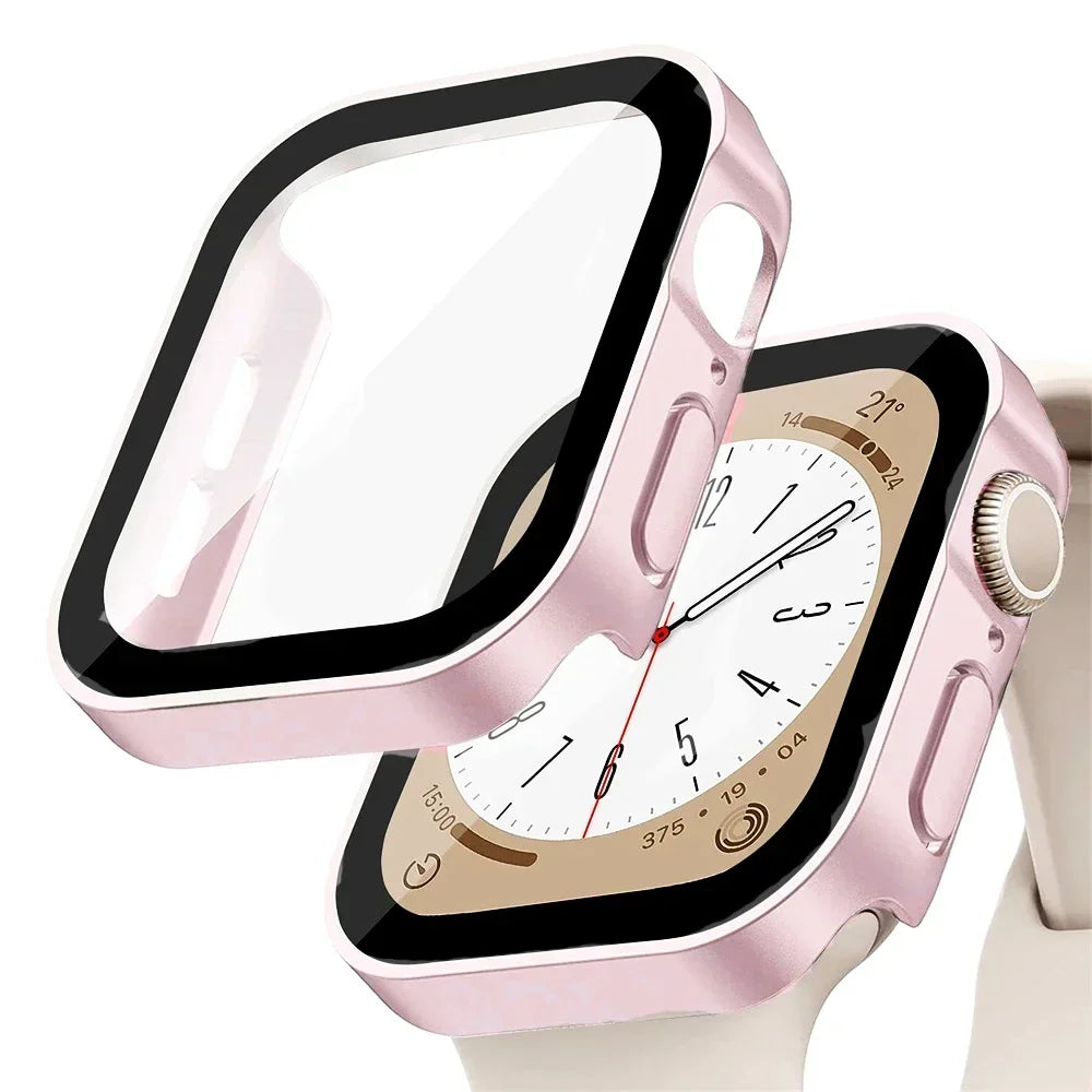 Metal Frame Apple Watch Screen Protector Case