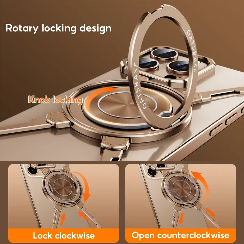 Magnetic Wireless Charging Case with Stand for iPhone Series