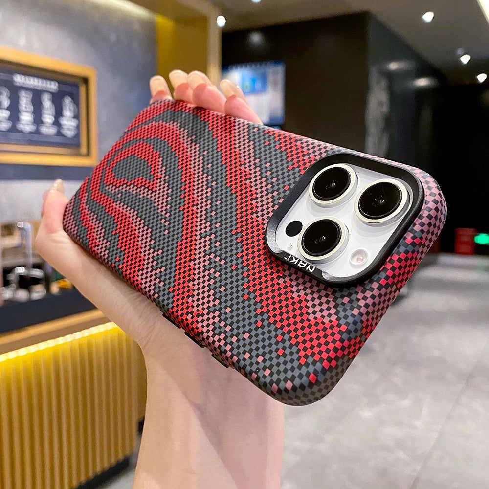 Shockproof Titanium Flame MagSafe Case