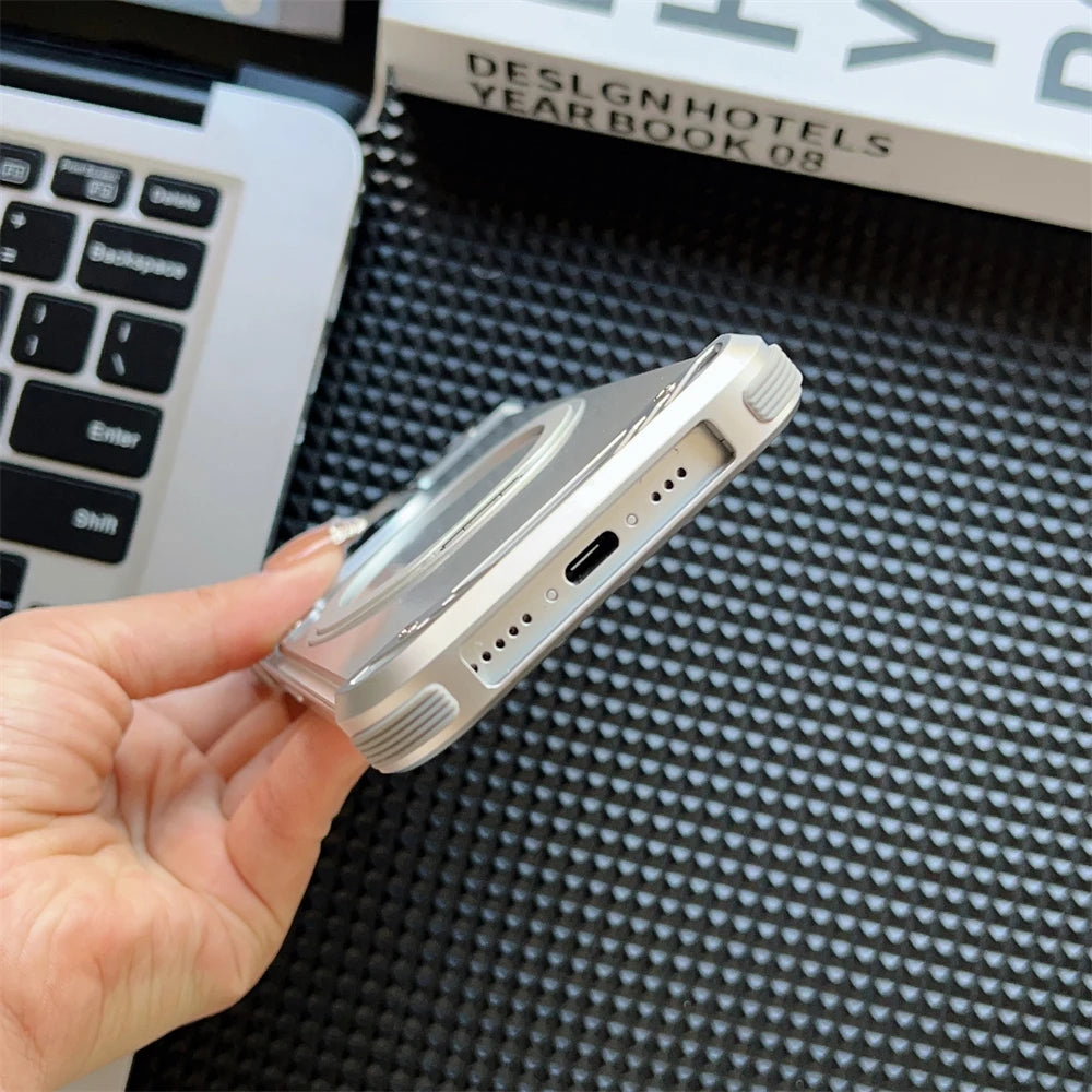 Shockproof Case with 360° Magnetic Metal Holder For iPhone Series