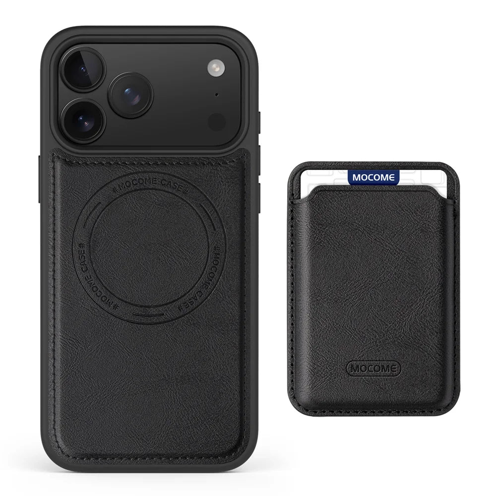 2 in 1 Leather Wallet MagSafe Case