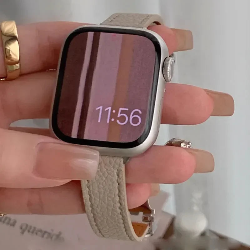 Leather Slim Strap For Apple Watch