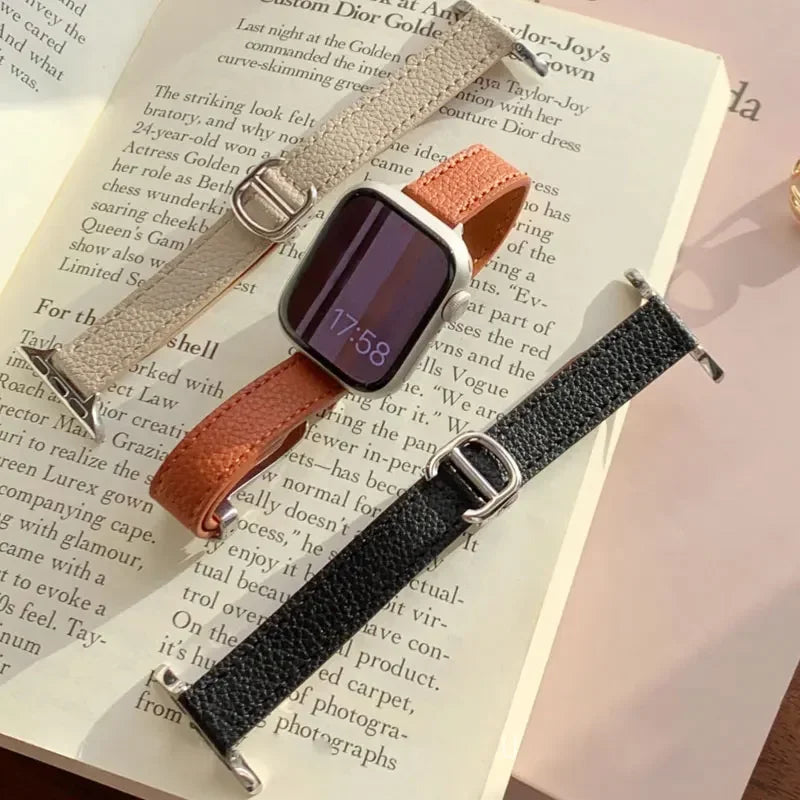 Leather Slim Strap For Apple Watch