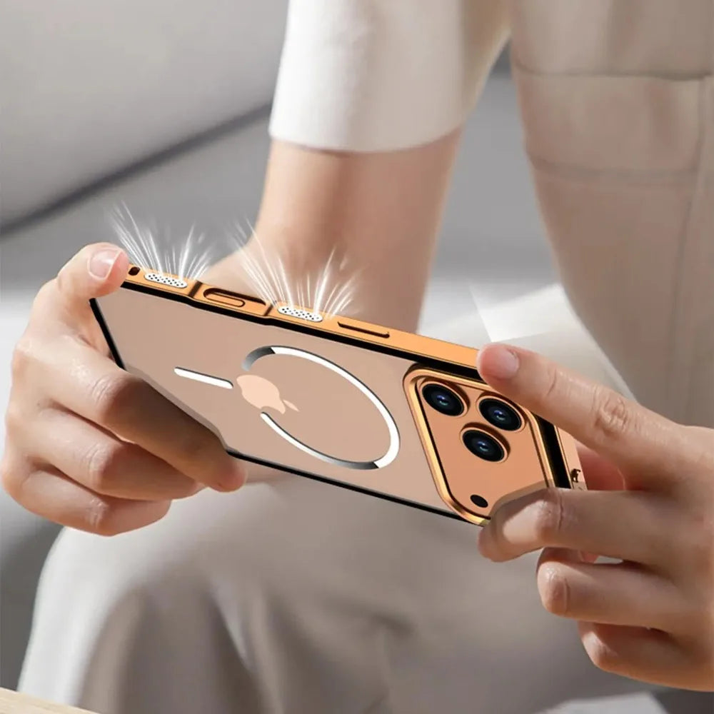 Magnetic Metal Frame Case For iPhone