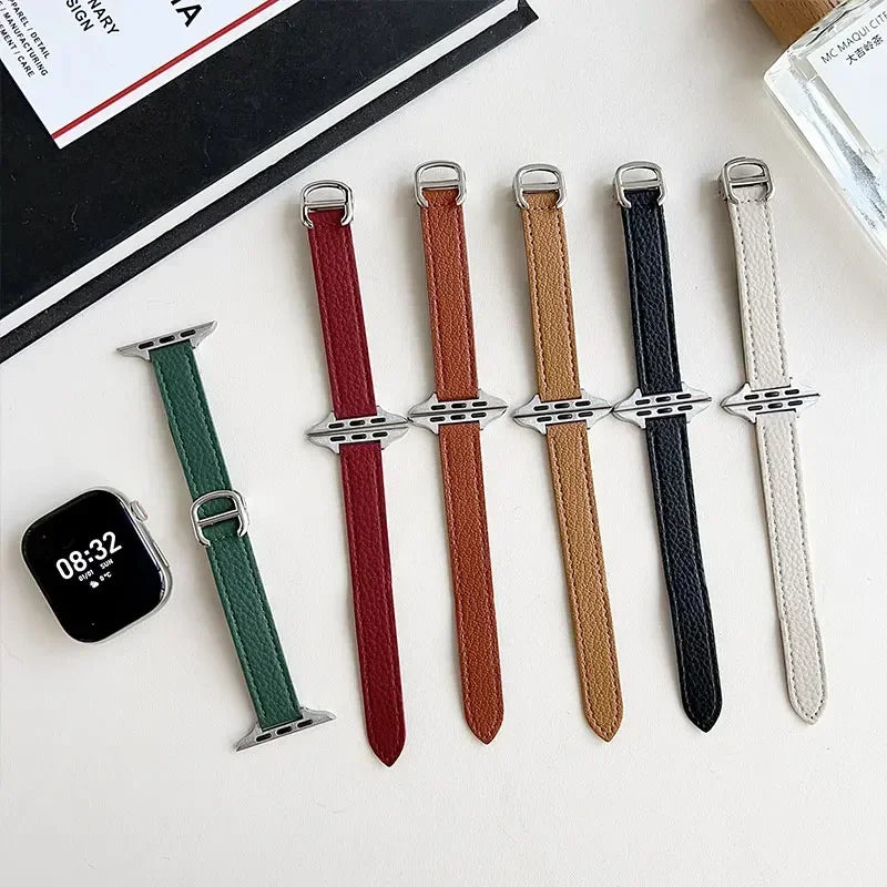 Leather Slim Strap For Apple Watch