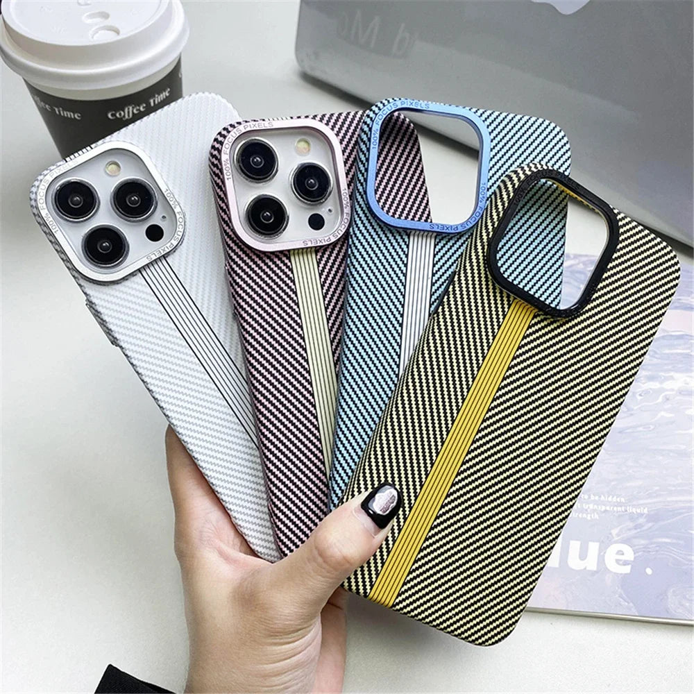 Fiber Texture Shockproof Case for iPhone