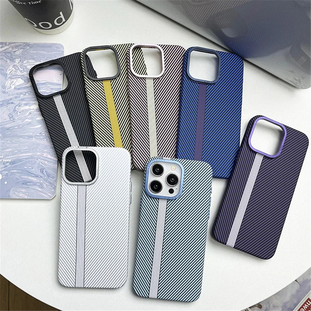 Fiber Texture Shockproof Case for iPhone