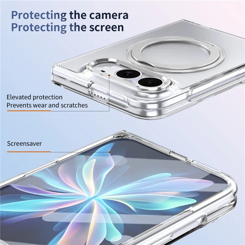 Clear Magnetic Ring Stand Case for iPhone Ultra
