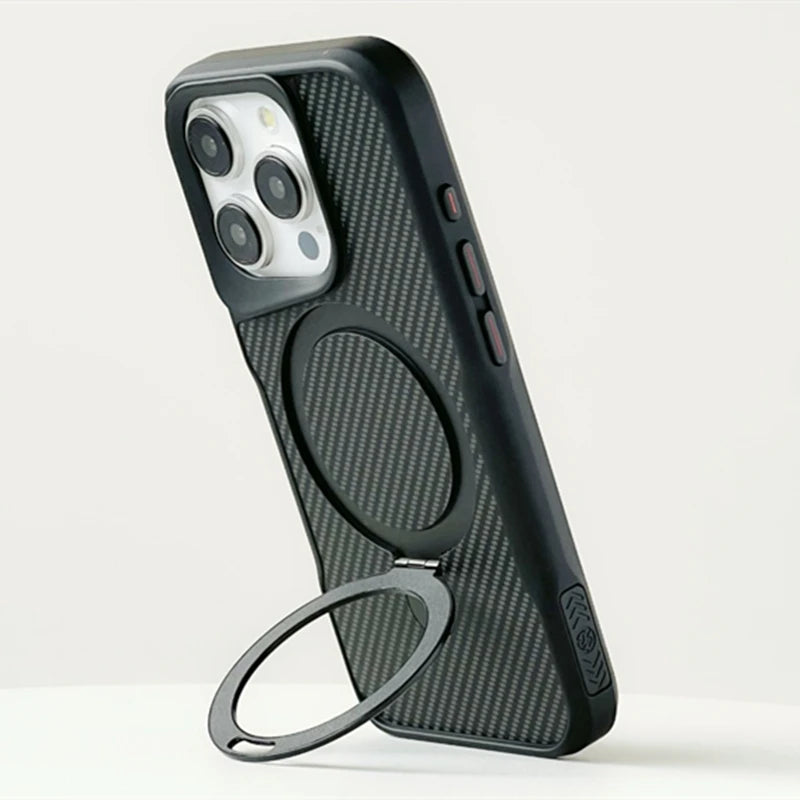 Carbon Fibre Case with KickStand for iPhone