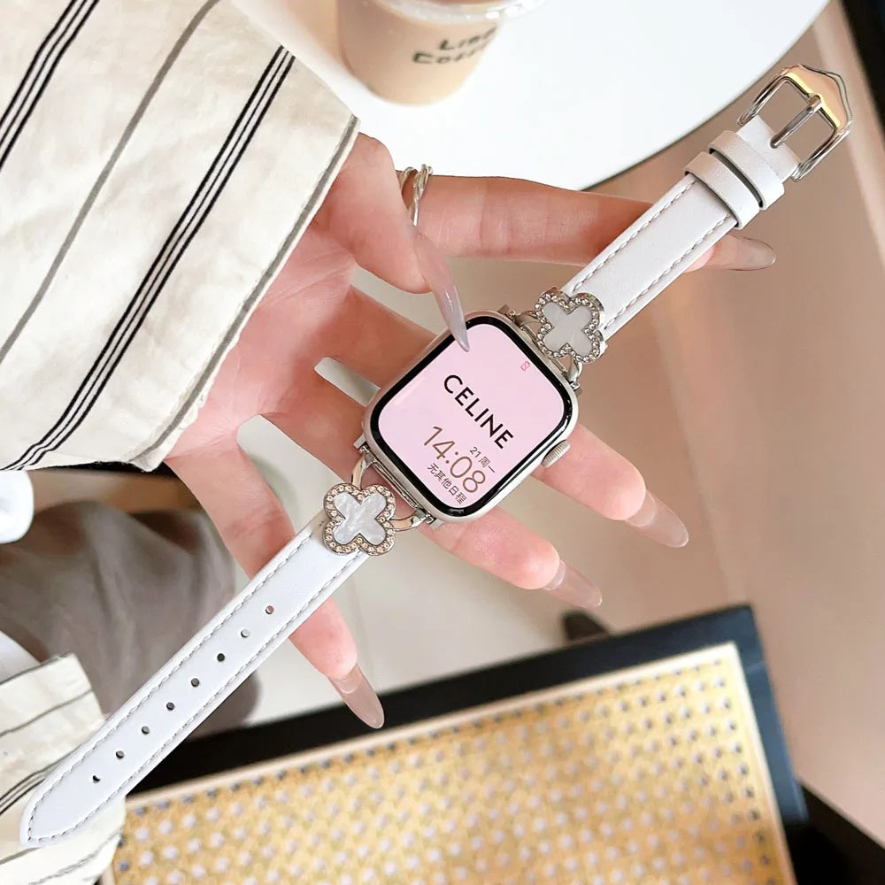 Metal Leather Strap for Apple Watch