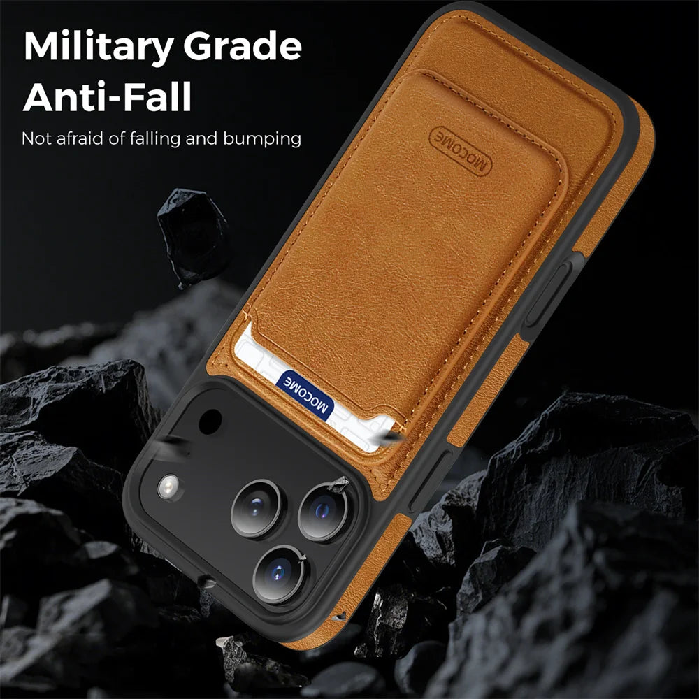 2 in 1 Leather Wallet MagSafe Case
