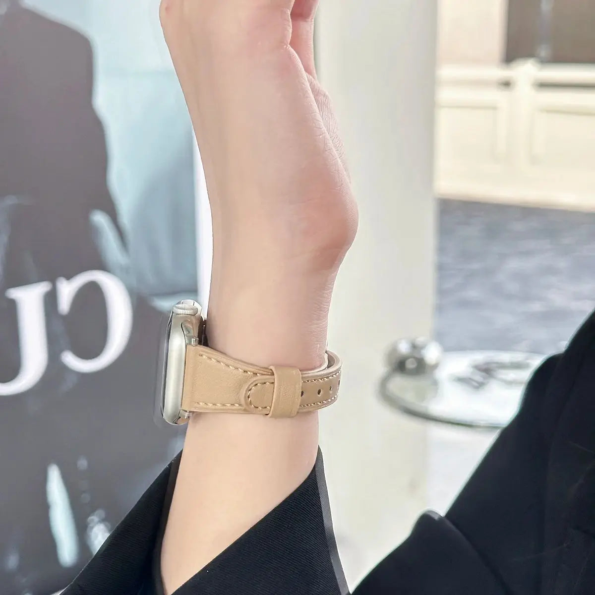 Slim Leather Strap For Apple Watch