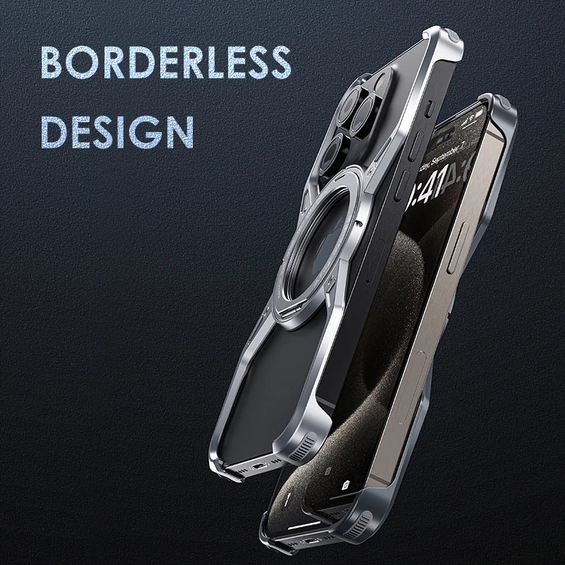Magnetic Aluminium Case with Stand For iPhone Series
