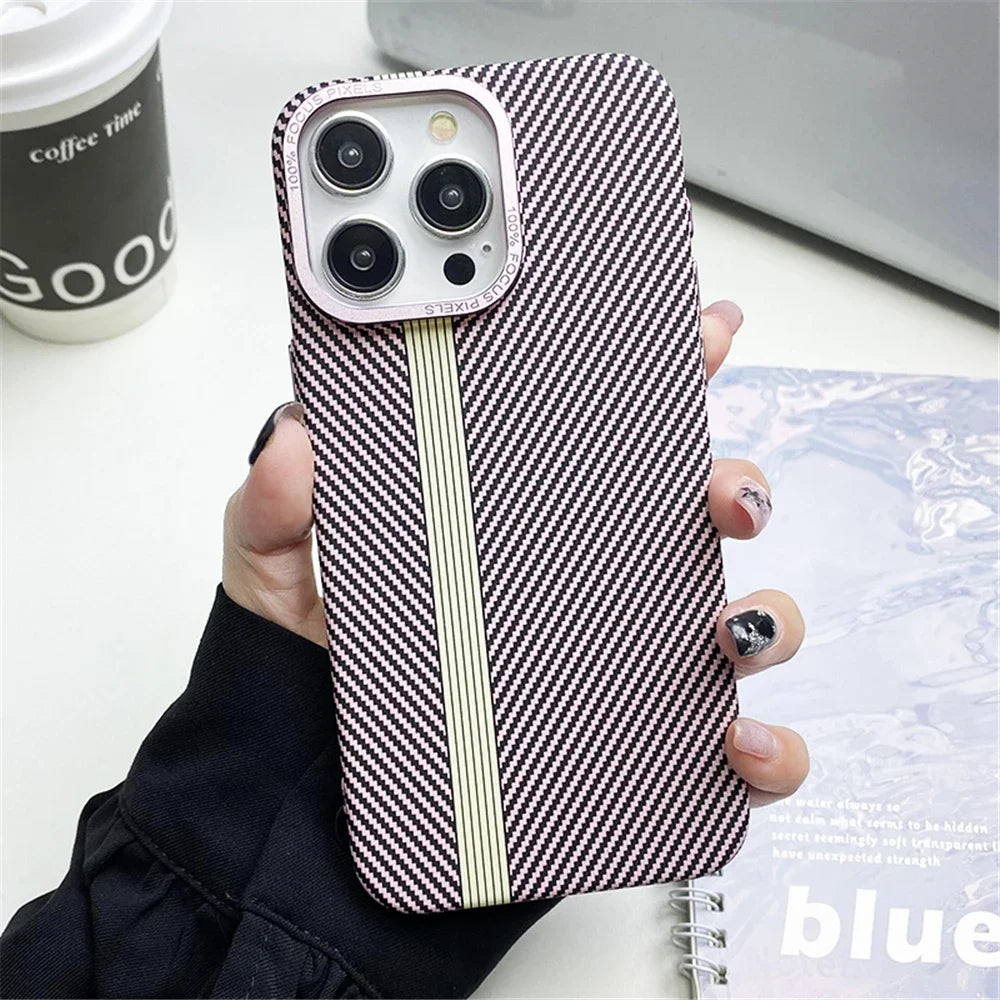 Fiber Texture Shockproof Case for iPhone