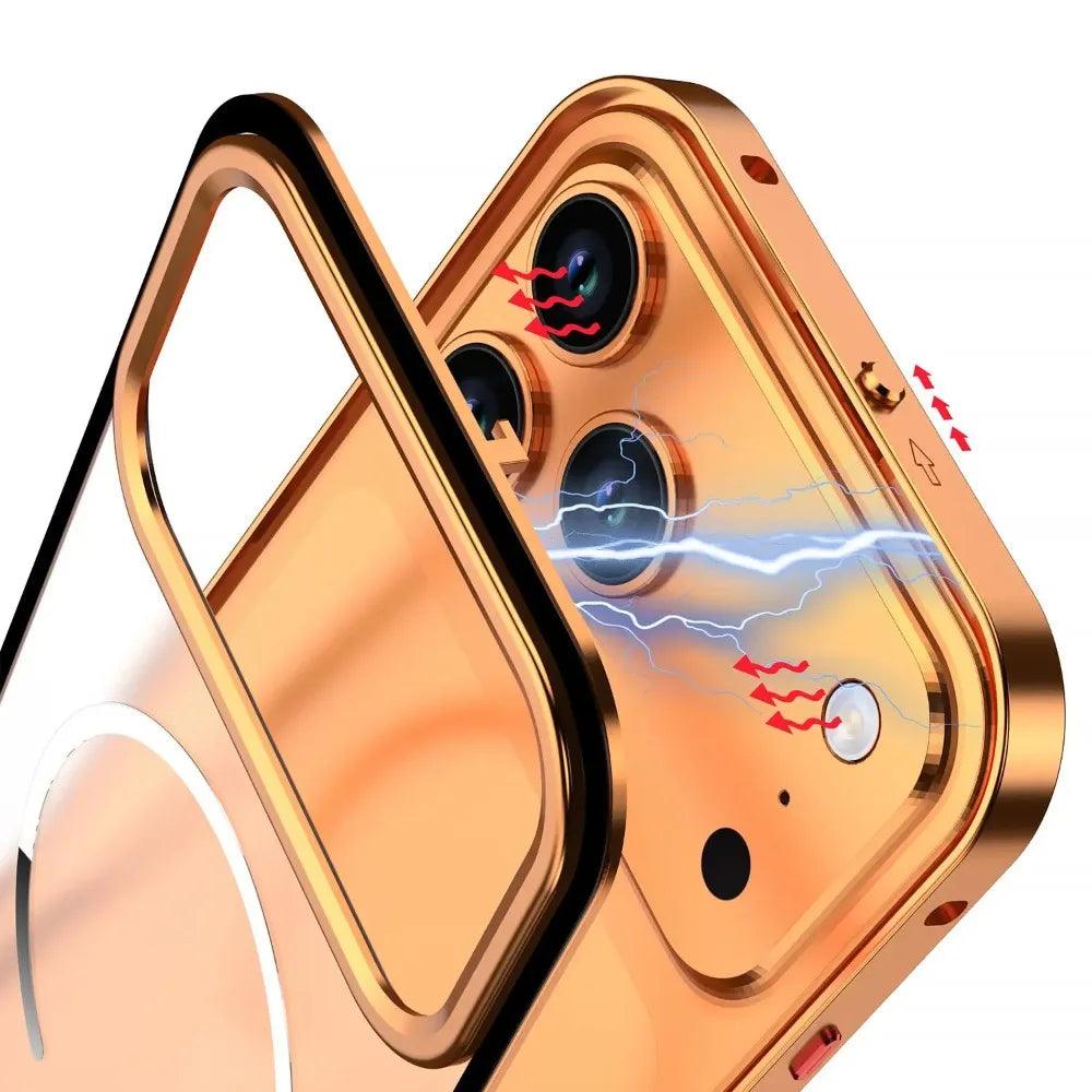Magnetic Metal Frame Case For iPhone
