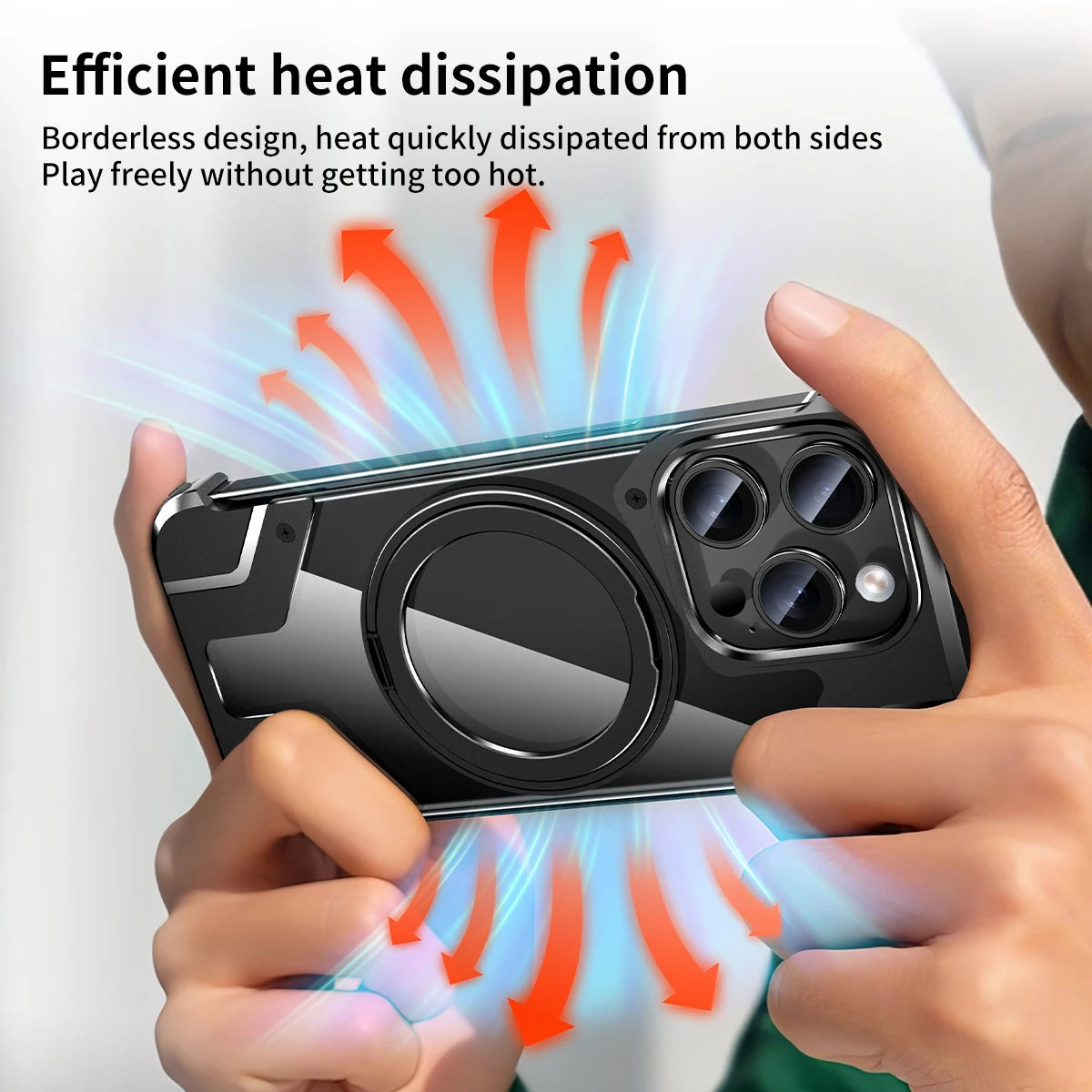 Aluminum Magnetic Case with Stand For iPhone