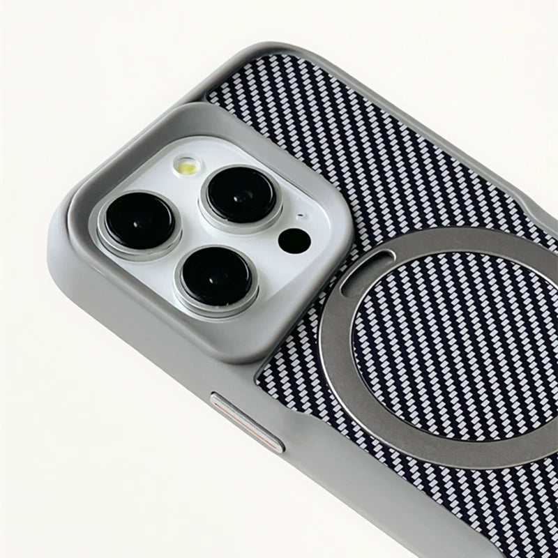 Carbon Fibre Case with KickStand for iPhone