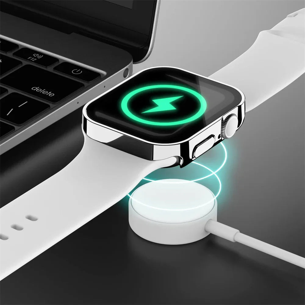 Metal Frame Apple Watch Screen Protector Case