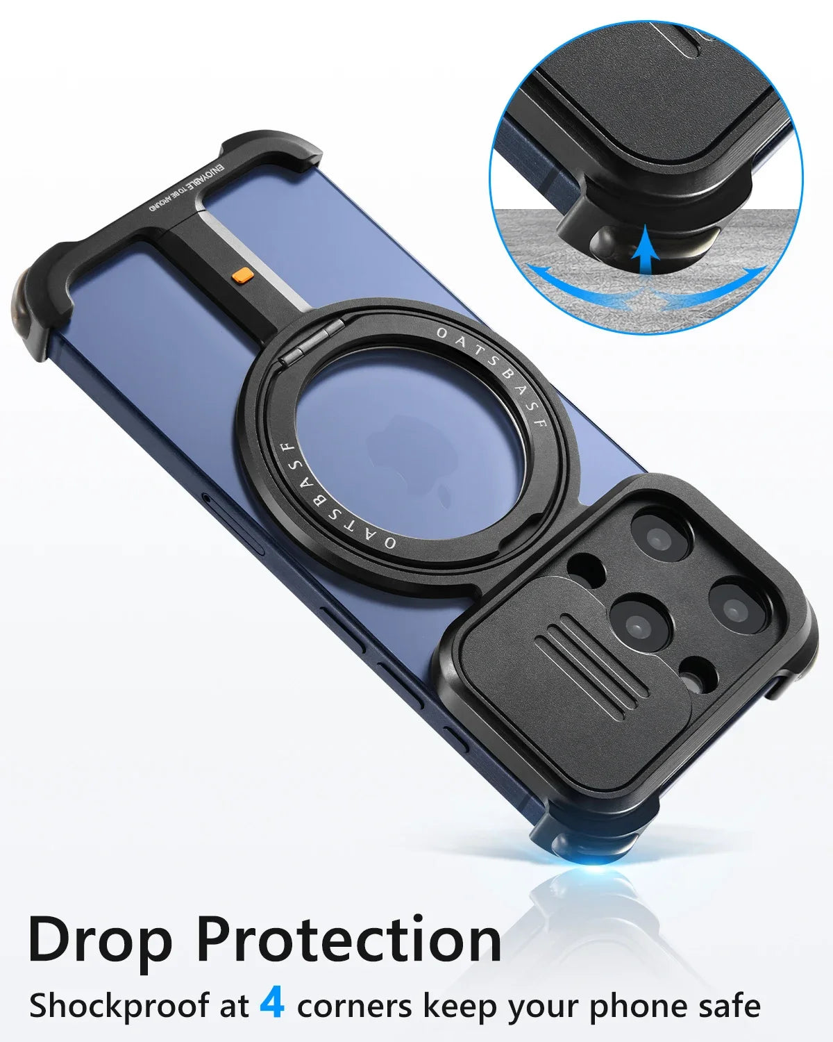Shockproof Magnetic Case with Stand for iPhone Series