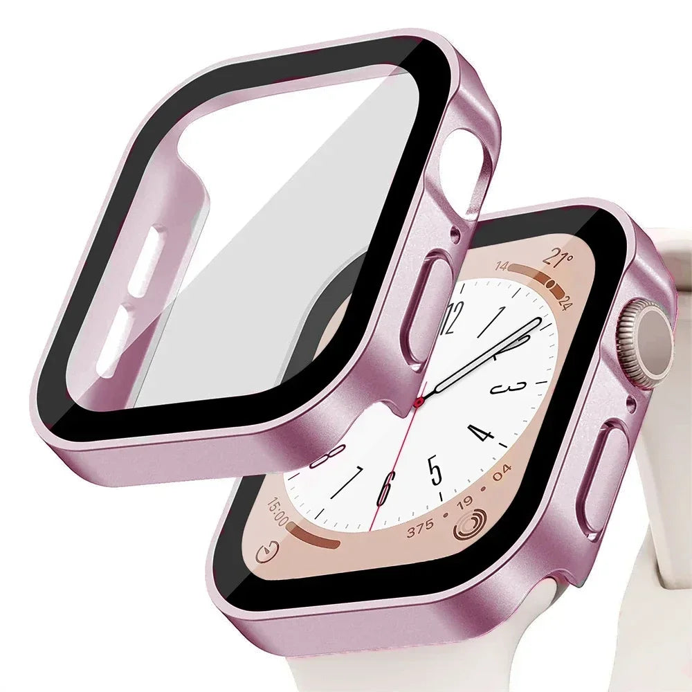 Metal Frame Apple Watch Screen Protector Case