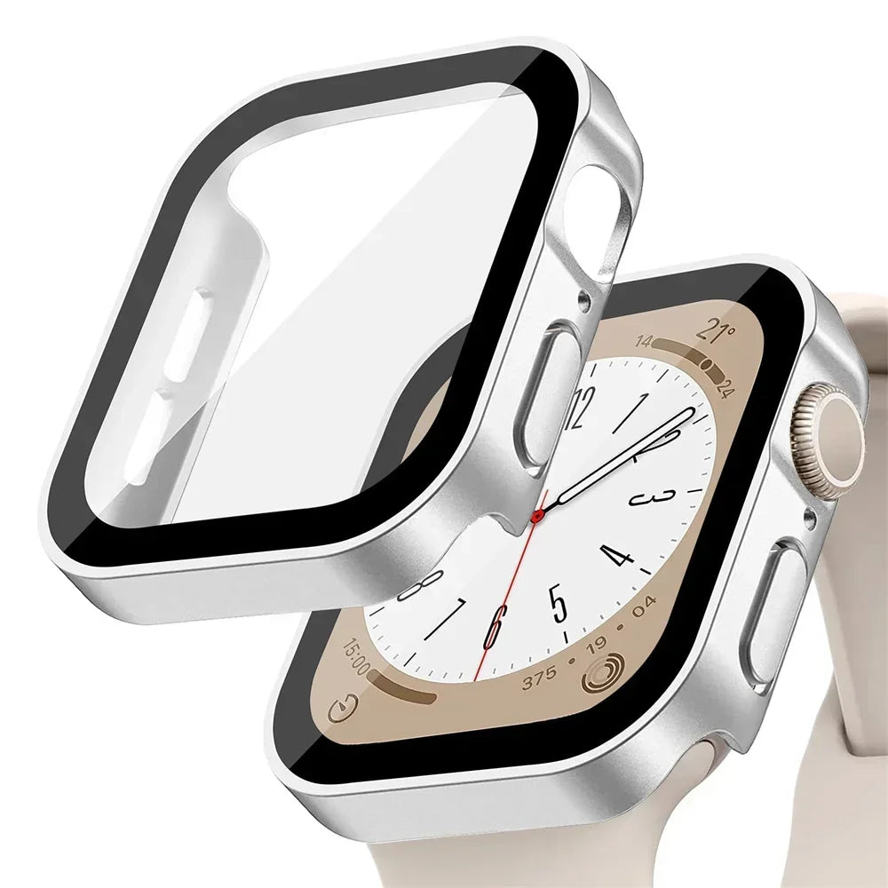 Metal Frame Apple Watch Screen Protector Case