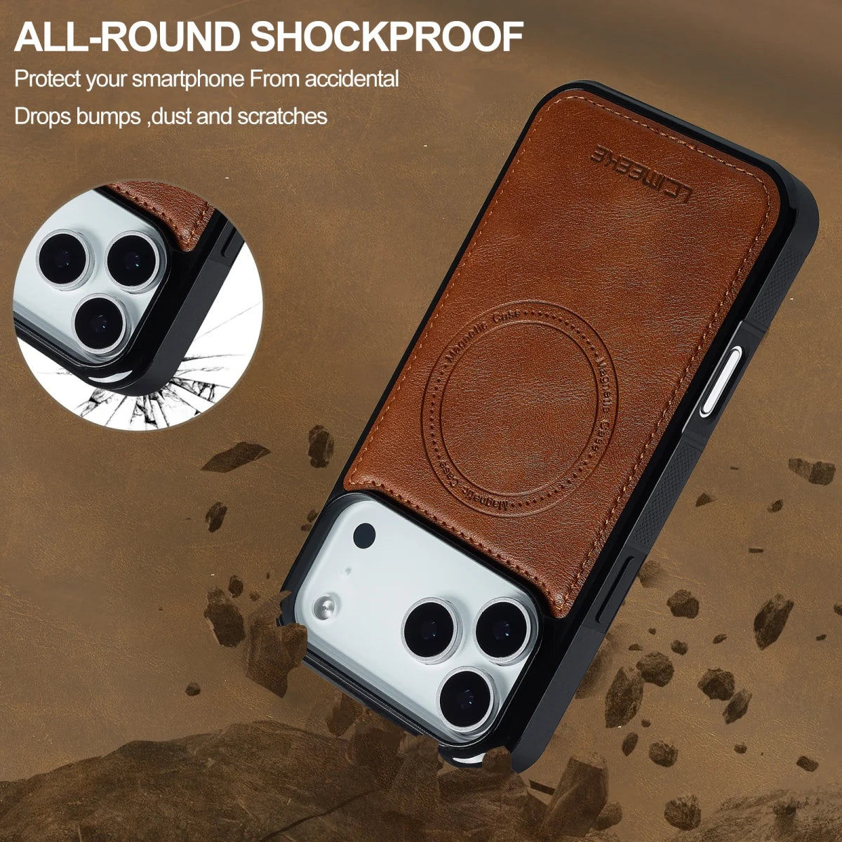 Luxury Leather Magnetic Case for iPhone Series