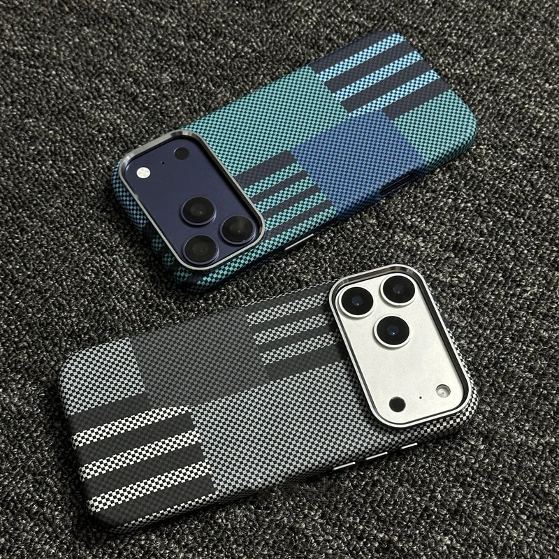 Carbon Pattern Shock-Resistant MagSafe Case - Bella Straps