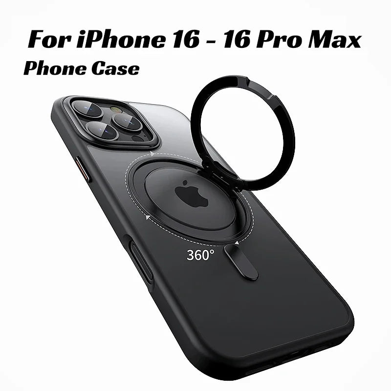Full Protection Case with Metal Stand For iPhone Series