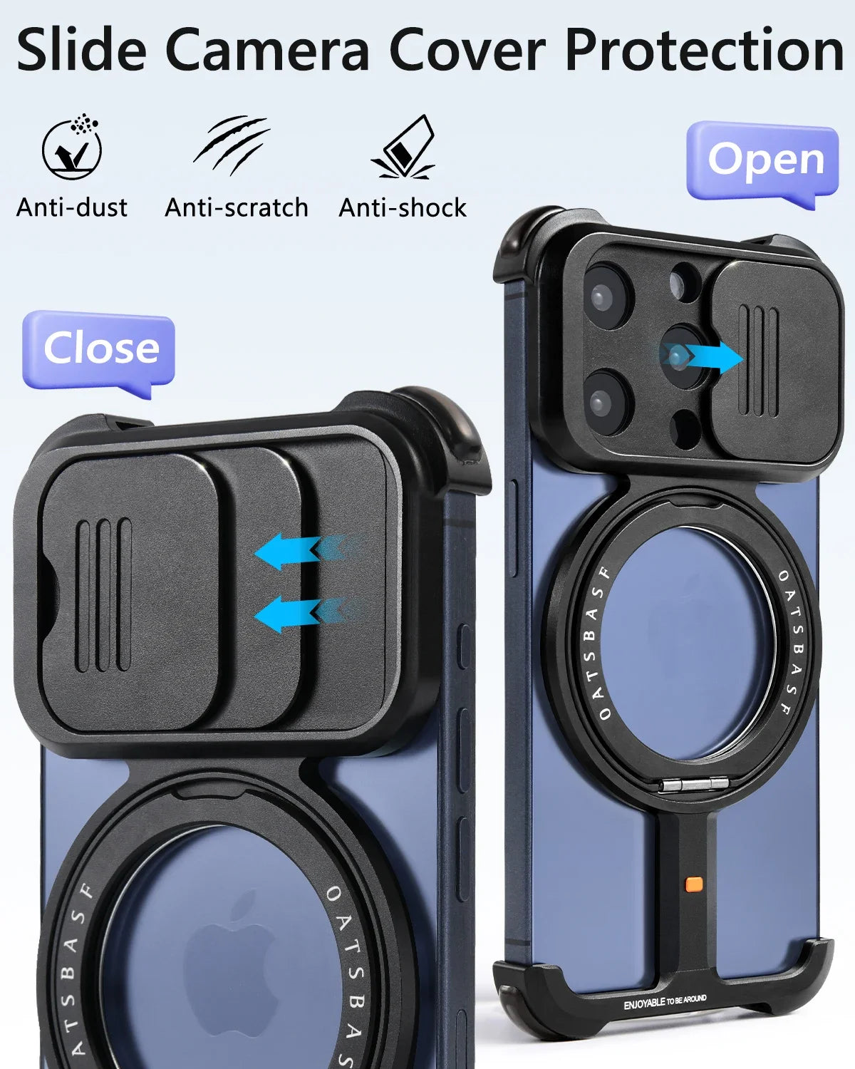 Shockproof Magnetic Case with Stand for iPhone Series