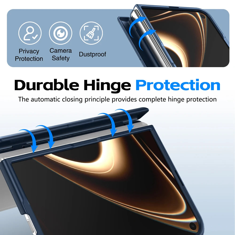 Hinge Protection Kickstand Case with Stylus for iPhone Ultra