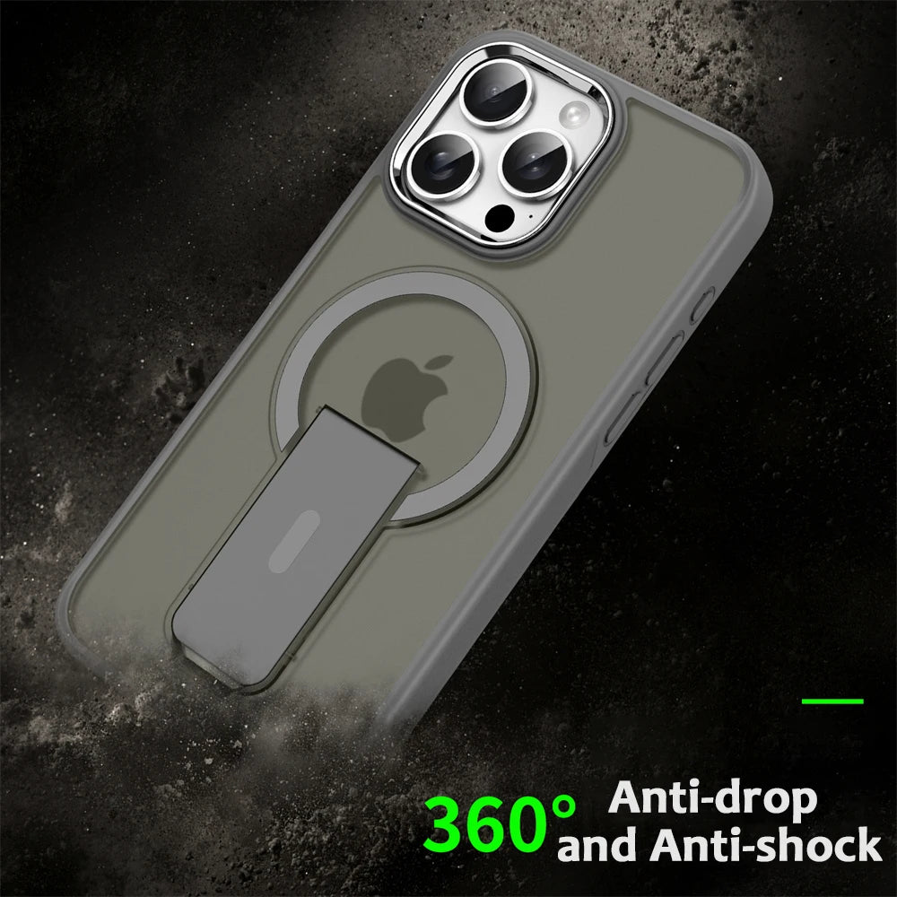 Full Protection Magsafe Case with Stand For iPhone