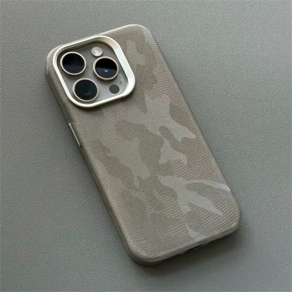 Shockproof Camouflage Leather Case For iPhone