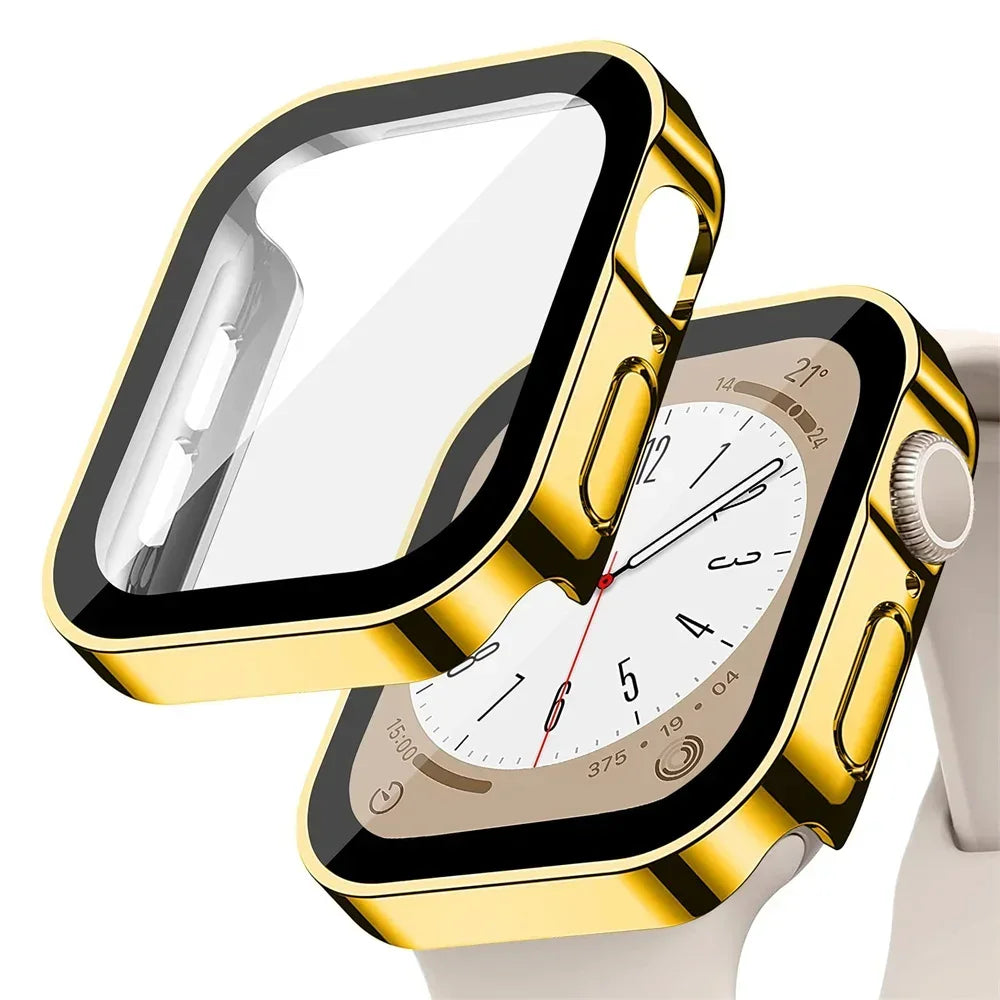 Metal Frame Apple Watch Screen Protector Case
