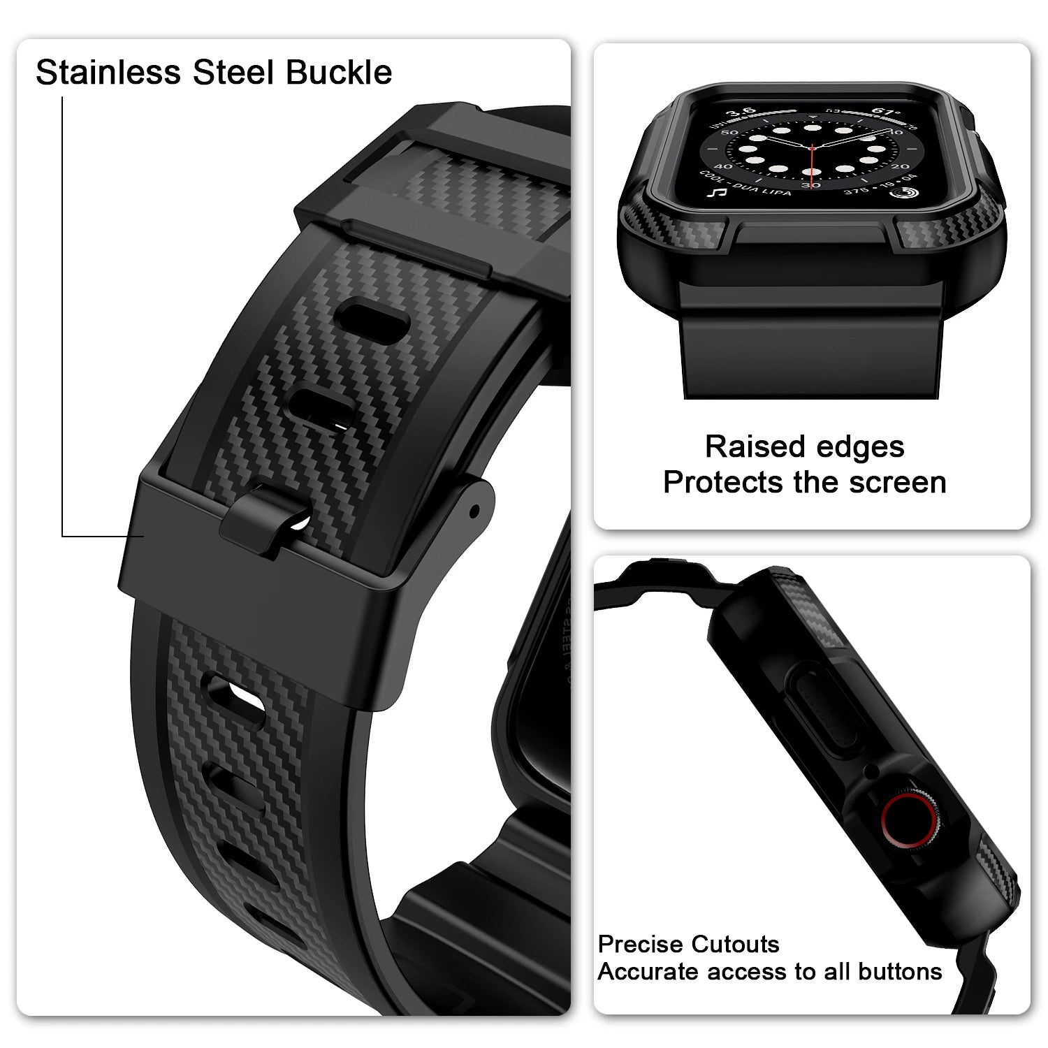 BellaStraps ArmorGuard Apple Watch Band – Rugged Strap with Protective Case