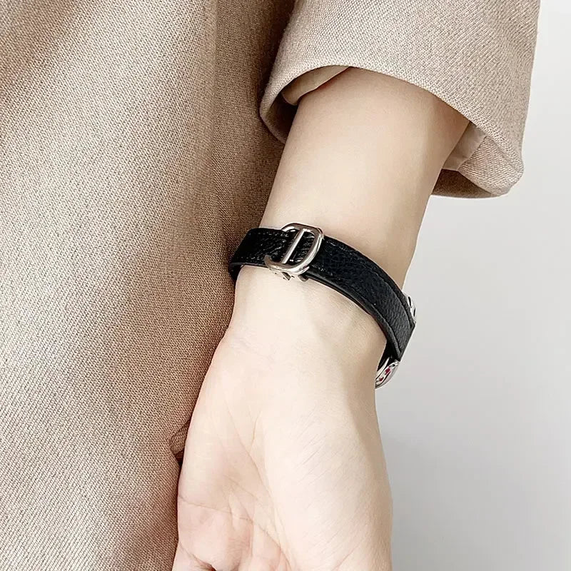 Leather Slim Strap For Apple Watch