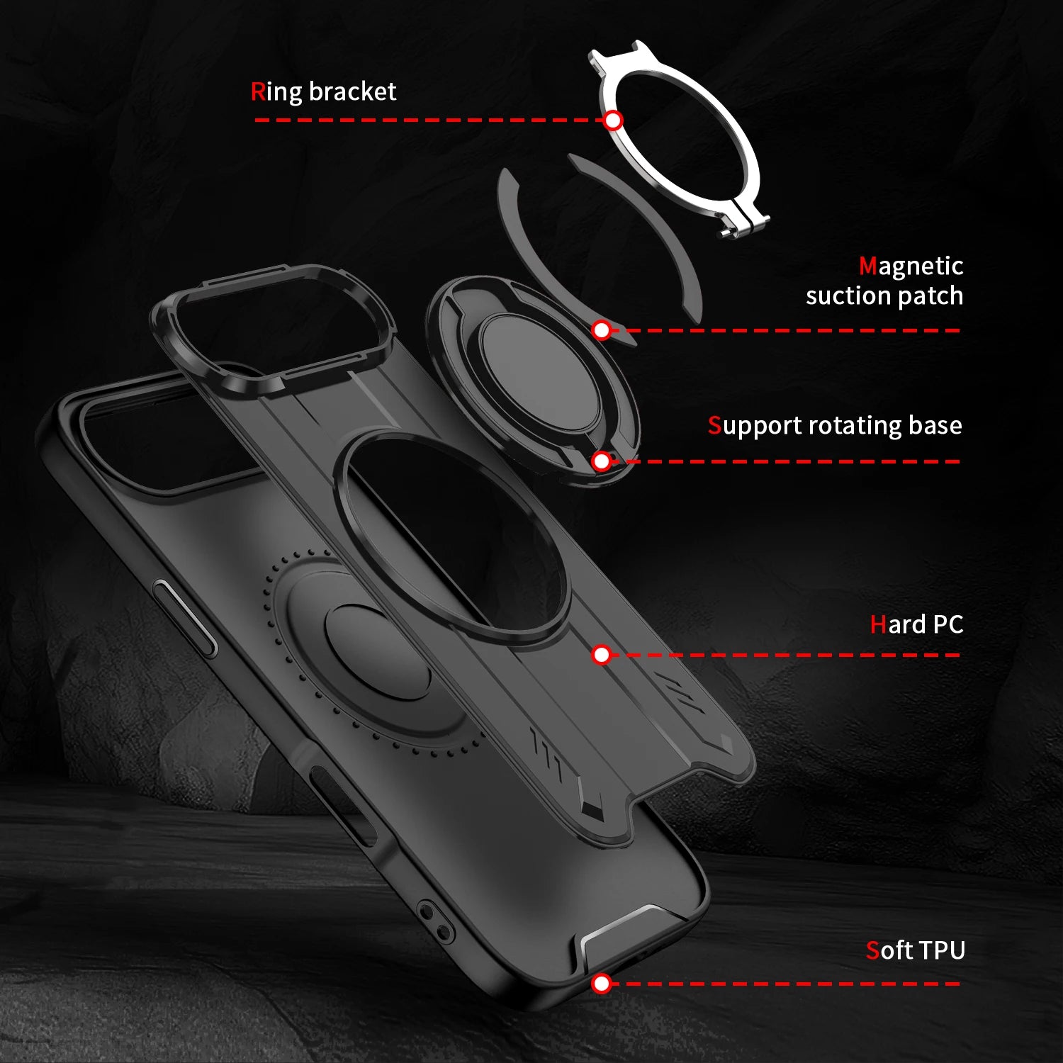 Rugged Shockproof Ring Case