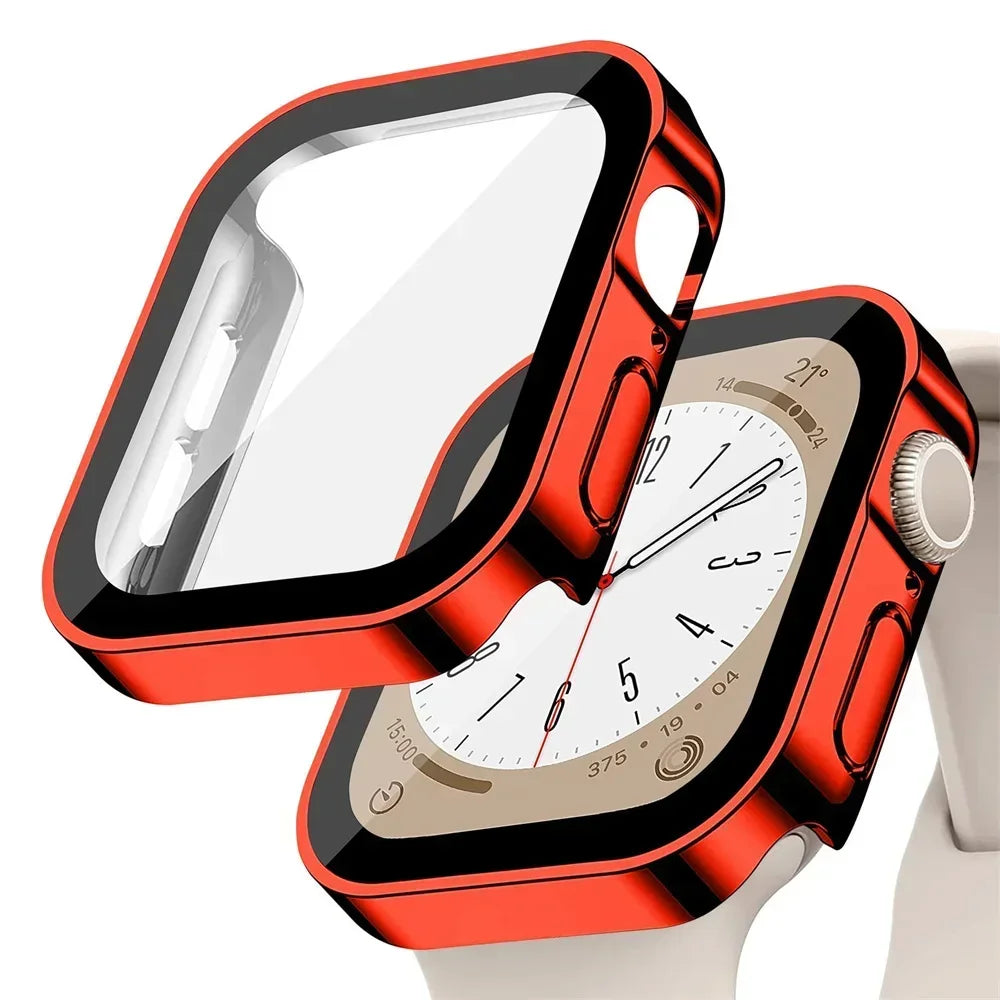 Metal Frame Apple Watch Screen Protector Case