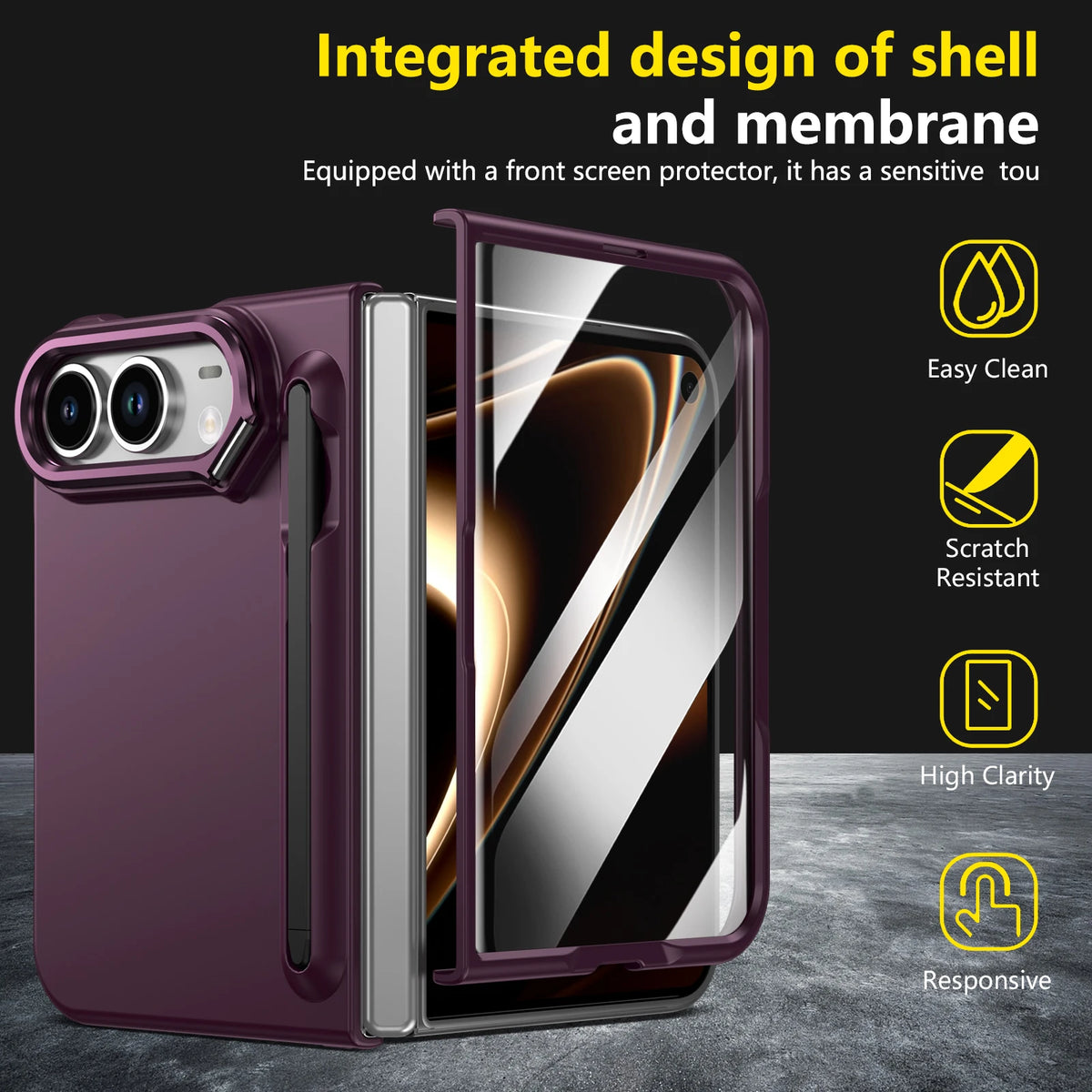 Full Protection Kickstand Case With Stylus for iPhone Ultra