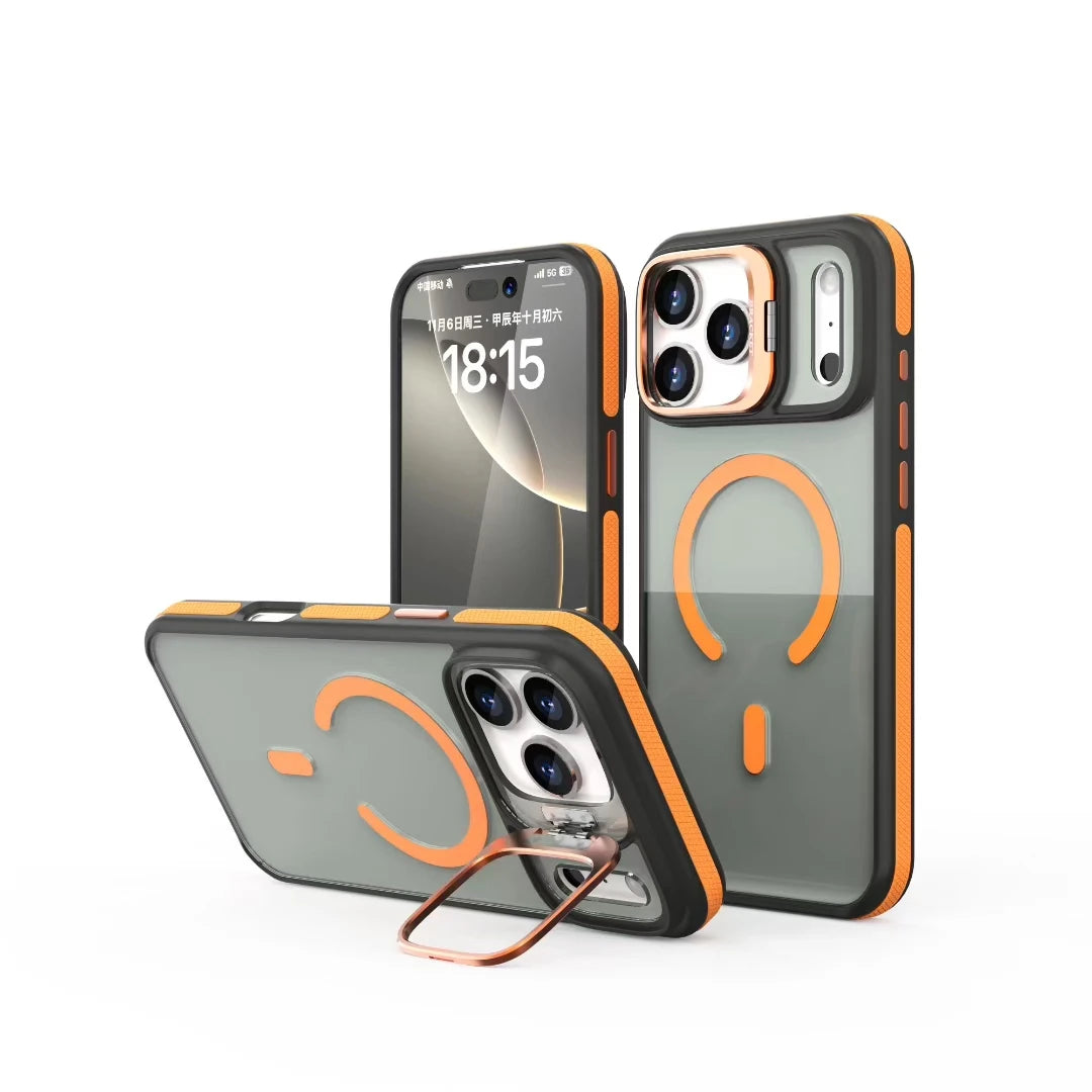Magnetic Armor Kickstand Case for iPhone