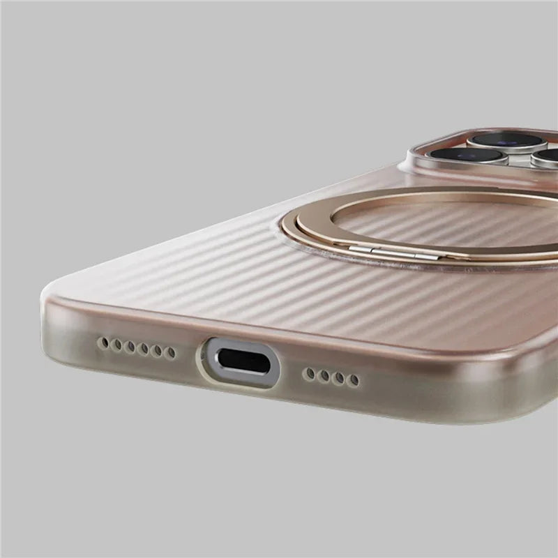 Shockproof Magnetic Case with Metal Ring for iPhone Series