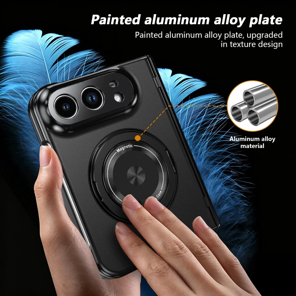 Magnetic Ring Stand Case with Screen Protector for iPhone Ultra