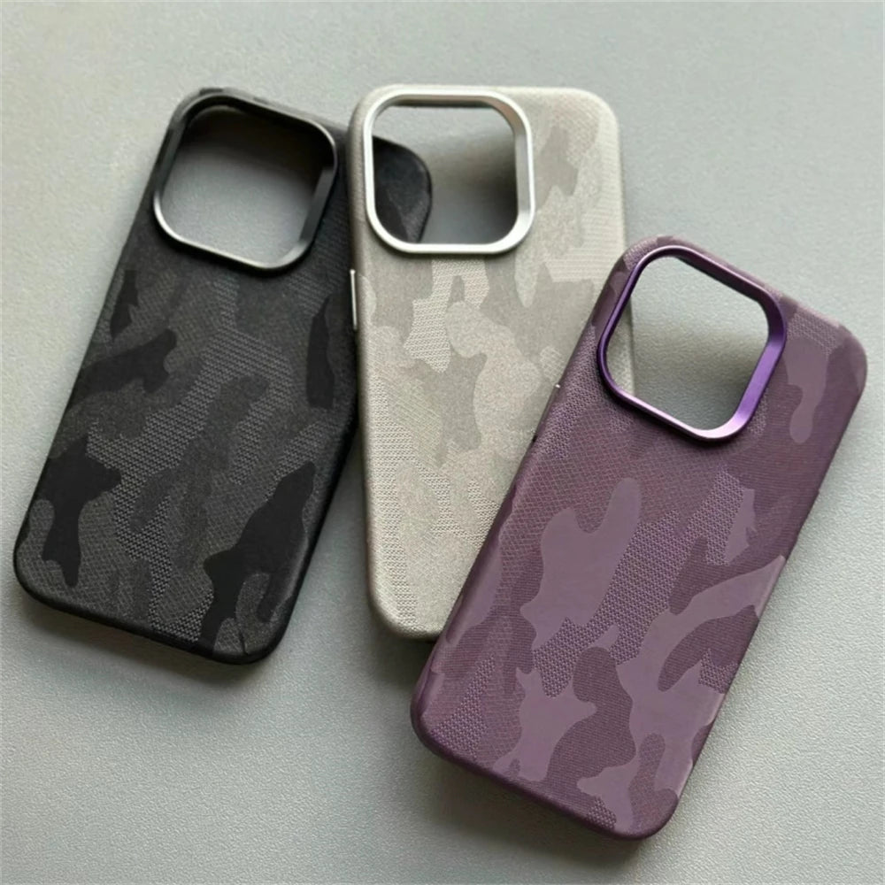 Shockproof Camouflage Leather Case For iPhone