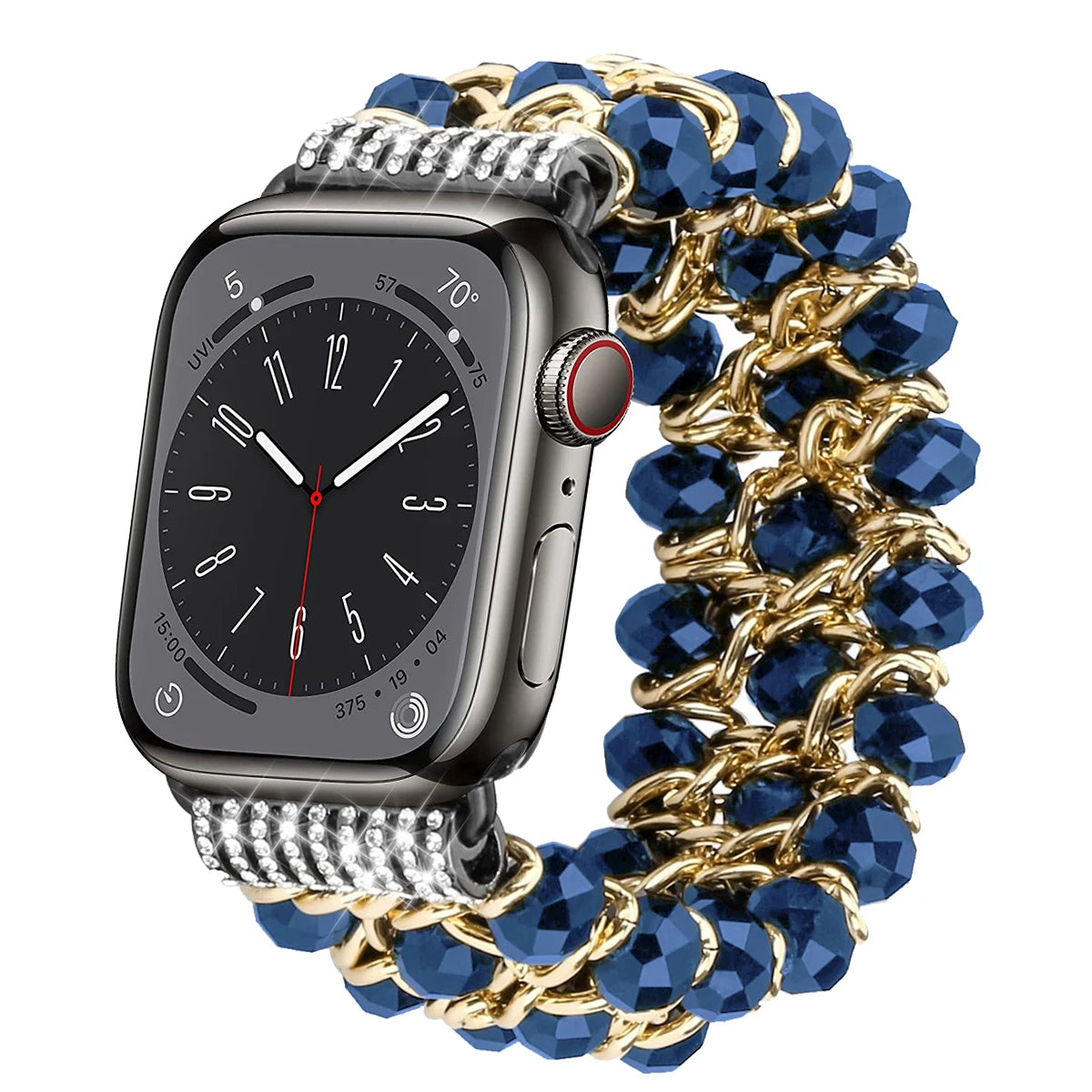 BellaStraps PearlGlow Apple Watch Band – Beaded Pearl Style for Everyday Wear
